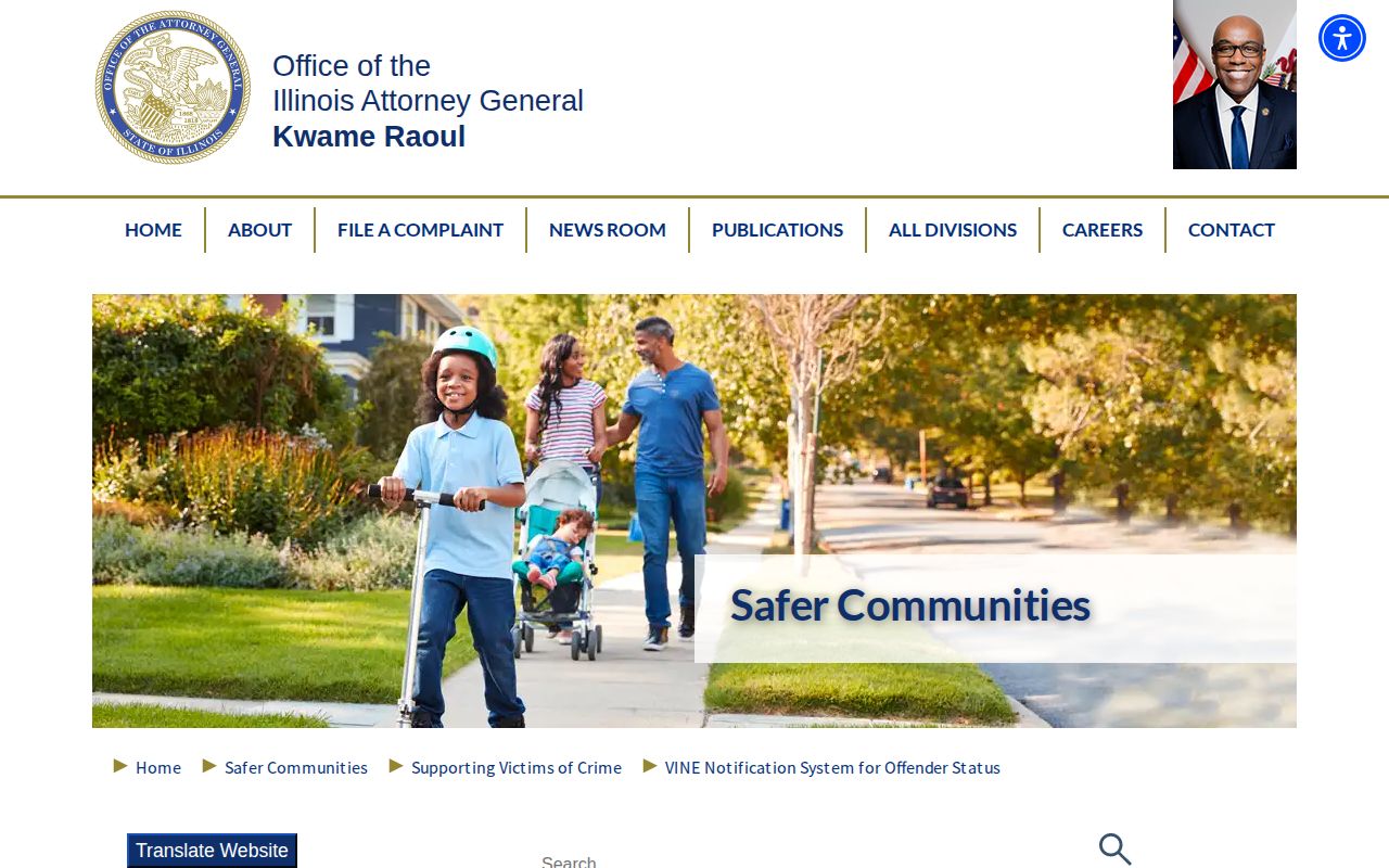 Illinois Attorney General overview of the VINE notification system